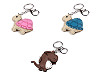 Pendentif / Porte-clés pour sac à dos - tortue, dinosaure