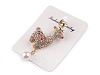 Broche avec strass et perle, Renne 