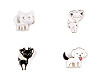 Broche: gato, perro, cierva