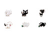 Broche - Chat, Chien, Biche