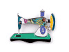 Broche metálico: máquina de coser