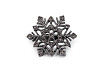 Brooch with rhinetones, snowflake