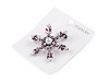 Brooch with rhinestones, snowflake