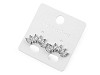 Stainless steel earrings with rhinestones