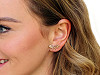 Stainless steel earrings with rhinestones