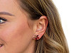 Boucles d’oreilles en acier inoxydable avec strass, Fleurs