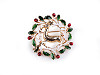 Broche avec strass, Ange, Cloche, Couronne