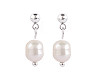 Stainless steel pearl earrings