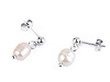 Stainless steel pearl earrings