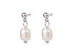 Stainless steel pearl earrings