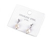 Stainless steel pearl earrings