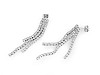 Boucles d’oreilles en acier inoxydable avec strass 