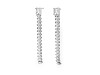 Stainless steel earrings with rhinestones