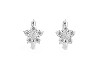 Stainless steel earrings with rhinestones, flower