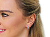 Boucles d’oreilles en acier inoxydable avec strass