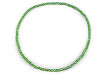 Stretch necklace made of cut glass beads