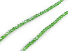 Stretch necklace made of cut glass beads