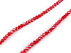 Stretch necklace made of cut glass beads