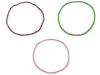 Stretch necklace made of cut glass beads