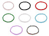 Elastic bracelet made of cut beads