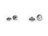 Pendientes de botón de acero inoxidable con malla Ø16; 18; 20 mm