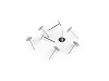 Stainless Steel DIY Stud Earrings Posts Ø4; 6; 8 mm