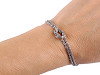 Stainless steel double bracelet with knot