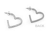 Stainless steel earrings with crhinestones, heart