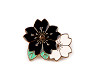 Brooch / badge flower, four-leaf clover