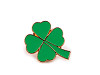 Brooch / badge flower, four-leaf clover