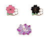 Brooch / badge flower, four-leaf clover