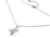 Stainless steel butterfly necklace with rhinestones