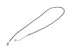 Cordon ciré avec mousqueton en acier inoxydable, longueur 45 cm