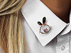 Broche avec strass - Lapin
