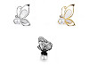 Brooch with pearl, butterfly 