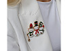 Brooch - reindeer on skates, snowmen