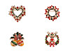 Brooch with rhinestones, Christmas motifs