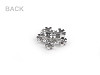 Snowflake brooch with rhinestones