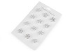 Snowflake brooch with rhinestones