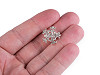 Snowflake brooch with rhinestones