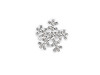 Snowflake brooch with rhinestones
