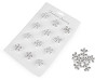 Snowflake brooch with rhinestones