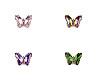 Mini butterfly brooch with rhinestones
