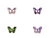 Broche pequeño con pedrería, mariposa
