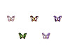 Brož s broušenými kameny motýl mini