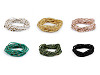 Elastic bracelets made of seed beads, set of 12 pcs