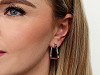 Pendientes con triángulo de acero inoxidable