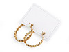 Stainless steel braided circle earrings