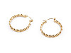 Stainless steel braided circle earrings