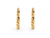 Stainless steel braided circle earrings